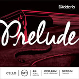 D'Addario Prelude Cello String Set 4/4 Medium Set of 4 Strings